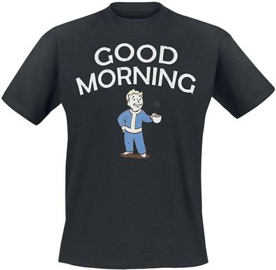 Difuzed - T-Shirt Herren - Fallout »Good Morning« (schwarz) Shirt Tshirt Gaming