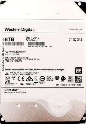 WD Ultrastar DC HC510 8TB intern HDD 3.5" SATA 6Gb/ s 7200 RPM 256MB HUH721008ALE604