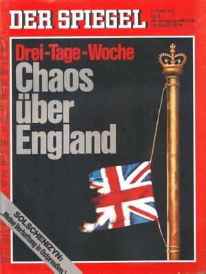 Der Spiegel Nr. 3 / 1974 - Drei-Tage-Woche - Chaos über England
