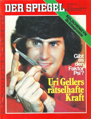Der Spiegel Nr. 5 / 1974 Gibt es den Faktor Psi? Uri Gellers rätselhafte Kraft