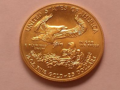 Original 25$ 2015 USA Gold Eagle 1/2 Unze Gold USA 25 Dollars 2015 Gold eagle