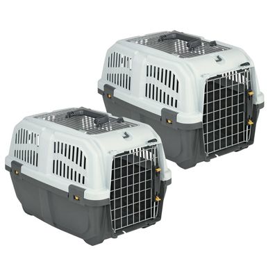 2er Sparpack Transportbox Hundebox Katzenbox SKUDO 1 oder 2 OPEN