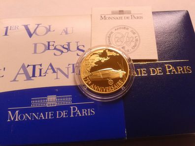20 euro 2002 PP Frankreich Charles Lindbergh 1. Transatlantikflug 17g Gold
