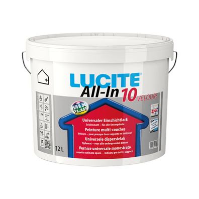 Lucite® All-In 10 Velours Wandfarbe Inhalt:12 Liter