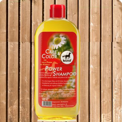 LEOVET Power Shampoo für helle Pferde 500ml, Pferdeshampoo mit Kamille