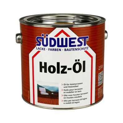 Südwest Holz-Öl natur und pigmentiert Inhalt:2,5 Liter Farbton:7768 silber-grau
