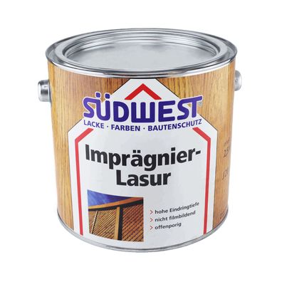 Südwest Imprägnier-Lasur Inhalt:2,5 Liter Farbton: Teak