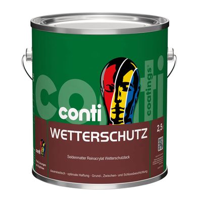 Conti® Wetterschutz Seidenmattlack Inhalt:0,75 Liter Farbe: RAL 9016 - Weiß