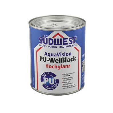 Südwest AquaVision PU-Weißlack Hochglanz Inhalt:0,75 Liter