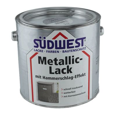 Südwest Metallic-Lack mit hochglänzenden Hammerschlag-Effekt Inhalt:2,5 Liter