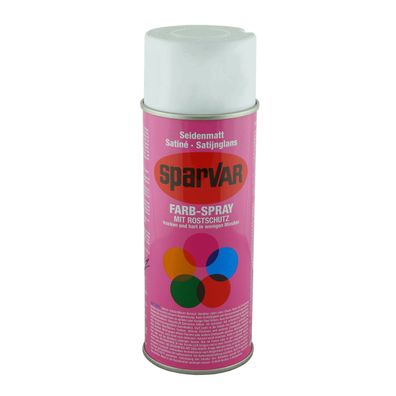 Sparvar Farb-Spray mit Rostschutz Farbe: Seidenmatt RAL 9010 - Reinweiss