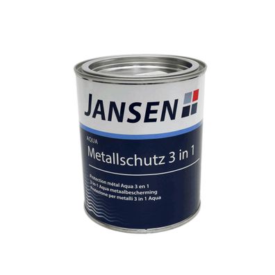 Jansen Aqua Metallschutz 3 in 1 Inhalt:0,75 Liter Farbton: RAL 9006 - Weißaluminium