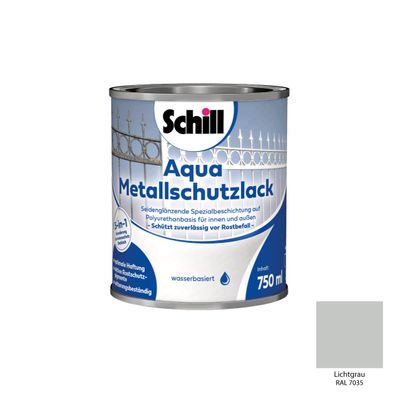 Schill Aqua Metallschutz 3 in 1 Inhalt:0,75 Liter Farbton: RAL 7035 - Lichtgrau