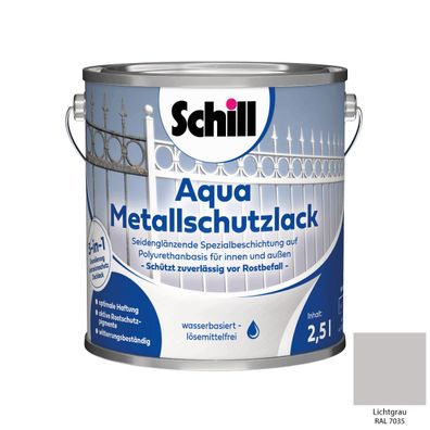 Schill Aqua Metallschutz 3 in 1 Inhalt:2,5 Liter Farbton: RAL 7035 - Lichtgrau