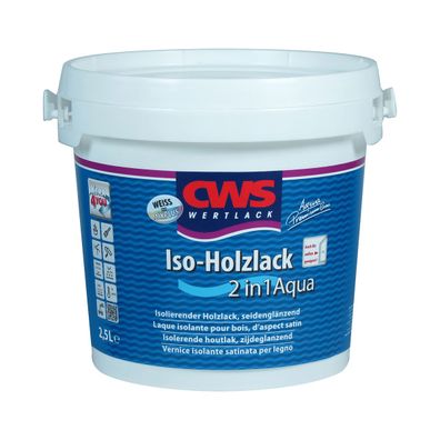 CWS Wertlack®Iso-Holzlack 2in1 Aqua Inhalt:2,5 Liter