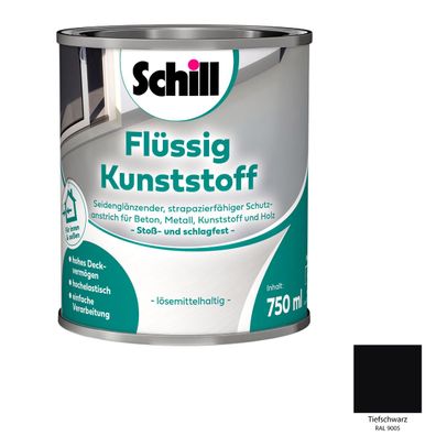 Schill Flüssig Kunststoff Inhalt:0,75 Liter Farbton: RAL 9005 Tiefschwarz