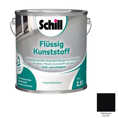 Schill Flüssig Kunststoff Inhalt:2,5 Liter Farbton: RAL 9005 Tiefschwarz