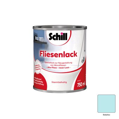 Schill Fliesenlack Inhalt:0,75 Liter Farbton: Babyblau