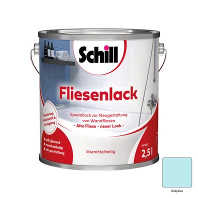 Schill Fliesenlack Inhalt:2,5 Liter Farbton: Babyblau