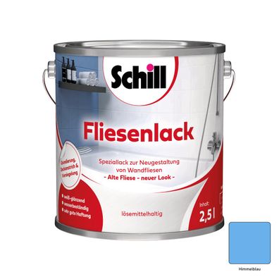 Schill Fliesenlack Inhalt:2,5 Liter Farbton: Himmelblau