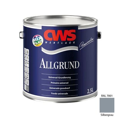 CWS Wertlack®Allgrund Inhalt:2,5 Liter Farbton: RAL 7001 silbergrau