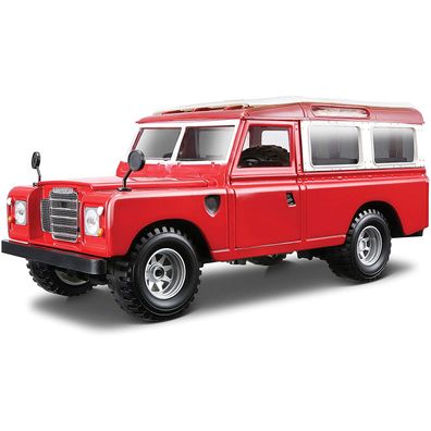 Bburago 18-22063 - Modellauto - Land Rover Serie II (rot, Maßstab 1:24) Modell