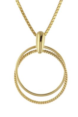 trendor Schmuck Halskette mit Anhänger für Damen Gold auf Silber 925 41220