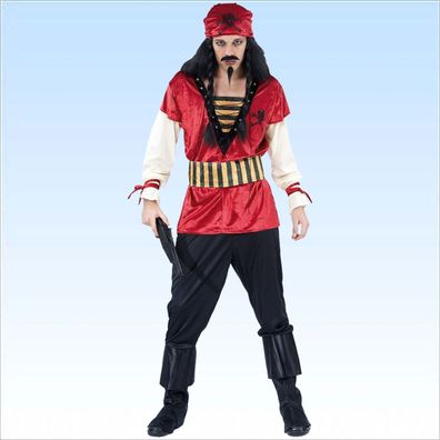 Samt Kostüm Seeräuber Gr. 50-54 Pirat Piratenkostüm Kapitän Karibik Piratin