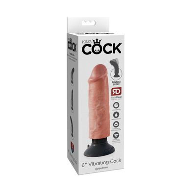 KING COCK 6" Vibrating Cock Heros Sexspielzeug Penis Anal Sex Massage