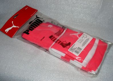 PUMA 700469 11 V.3.08 Sock Fussball Socken Stutzen Strümpfe Fluo Pink Weis 43-46