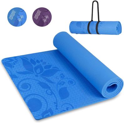 INTEY INTYM02-Blu Yogamatte Gymnastikmatte rutschfest mit Tragegurt