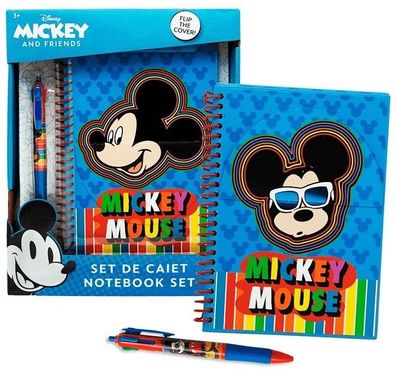 Disney Mickey Maus Secret Notebook Tagebuch + Stift Geschenkset - Mickey