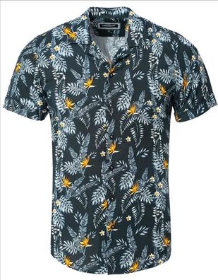Carisma Herren Hawaii Hemd, Hemd mit Palmen Kurzarmhemd