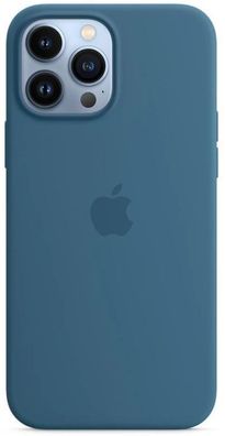 Apple Magsafe Silikon Mikrofaser Cover Hülle für iPhone 13 Pro Max - Blue Jay EU Ware