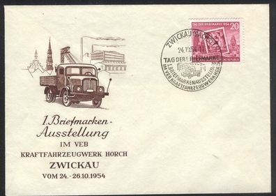 DDR Brief Mi 445 Tag der Briefmarke 1954
