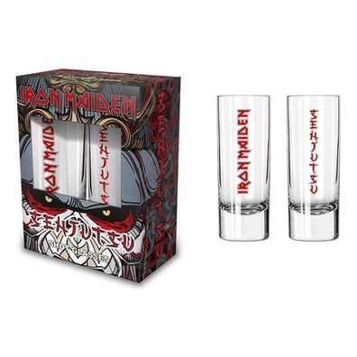 Iron Maiden - Senjutsu Shotglas Schnapsglas Set 100% offizielles Merch! Neu New