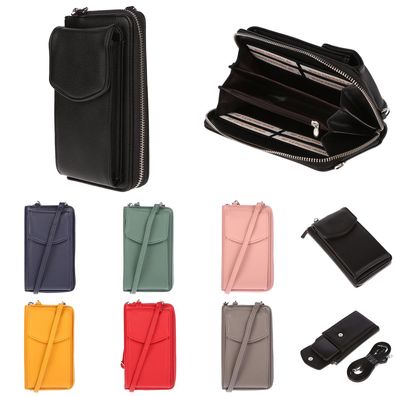 Christian Wippermann Damen Tasche Handy Umhängetasche mit Geldbörse Leder Optik ...