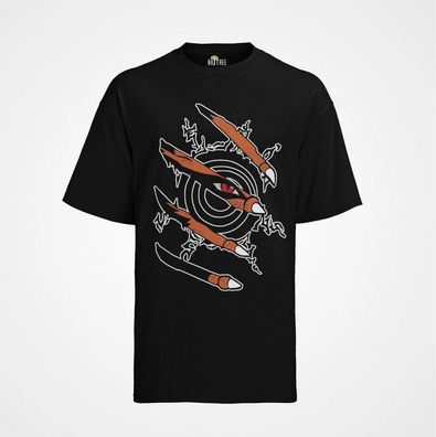 Herren T-Shirt T-Shirt Naruto Shippuden Bijuu und Jinchuuriki Kurama 9 schwänzig