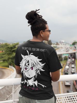 Herren T-Shirt Bio Baumwolle Meliodas Seven Deadly Sins Demon Anime Streetwear