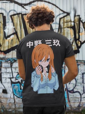 Herren T-Shirt Bio Baumwolle Miku Nakano The Quintessential Quintuplets Anime