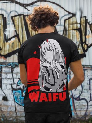 Herren T-Shirt Bio Baumwolle Anime Hentai Waifu gIrl Sexy Women Anime Streetwear