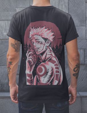 Herren T-Shirt Bio Baumwolle Anime Jujutsu Demon Yuji Itadori Satoru Streetwear