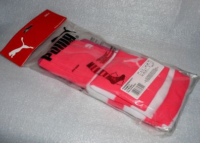 PUMA 700469 11 V3.08 Sock Fussball Socken Stutzen Strümpfe Fluo Pink Weiß 43-46