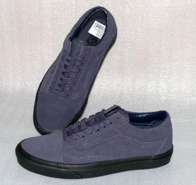 Vans OLD SKOOL Sneakers Rau Leder Herren Schuhe Boots Gr 42 US9 Dk. Blau CL057