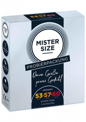 Mister Size 53, 57, 60 mm 3 pack I tester