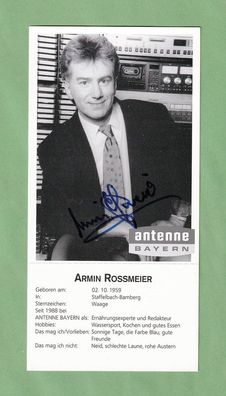Armin Rossmeier ( Antenne Bayern ) - persönlich signierte Autogrammkarte