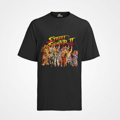 Bio T-Shirt Herren Retro Street Fighter Team Ryu Ken Capcom Shirt Arcade Game