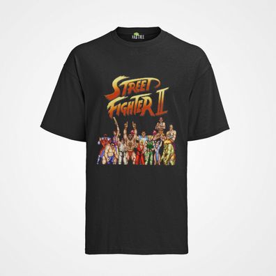 Bio T-Shirt Herren Retro Street Fighter Team Ryu Ken Capcom Shirt Arcade Team