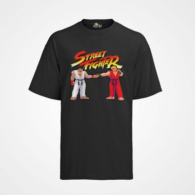 Bio T-Shirt Herren Retro Street Fighter Team Ryu VS Ken Capcom Shirt Arcade
