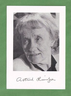 Astrid Lindgren - schwedische Autorin (+ 2002) Autogramm - persönlich signiert